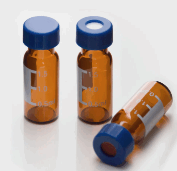 vidrio de 2 ml ambar rosca 2