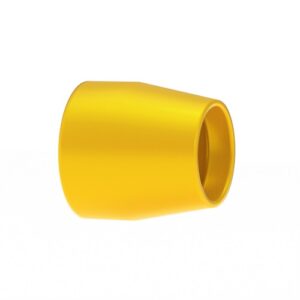 Flangeless Ferrule – ETFE, 1/4-28 Flat Bottom for 1/8" OD Tubing, Yellow, 10-Pack - Image 4