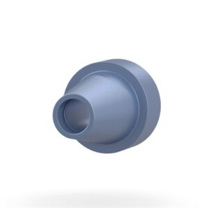 Flangeless Ferrule ETFE, 1/4-28 Flat-Bottom, for 1/16" OD Blue, 10/PK - Image 5